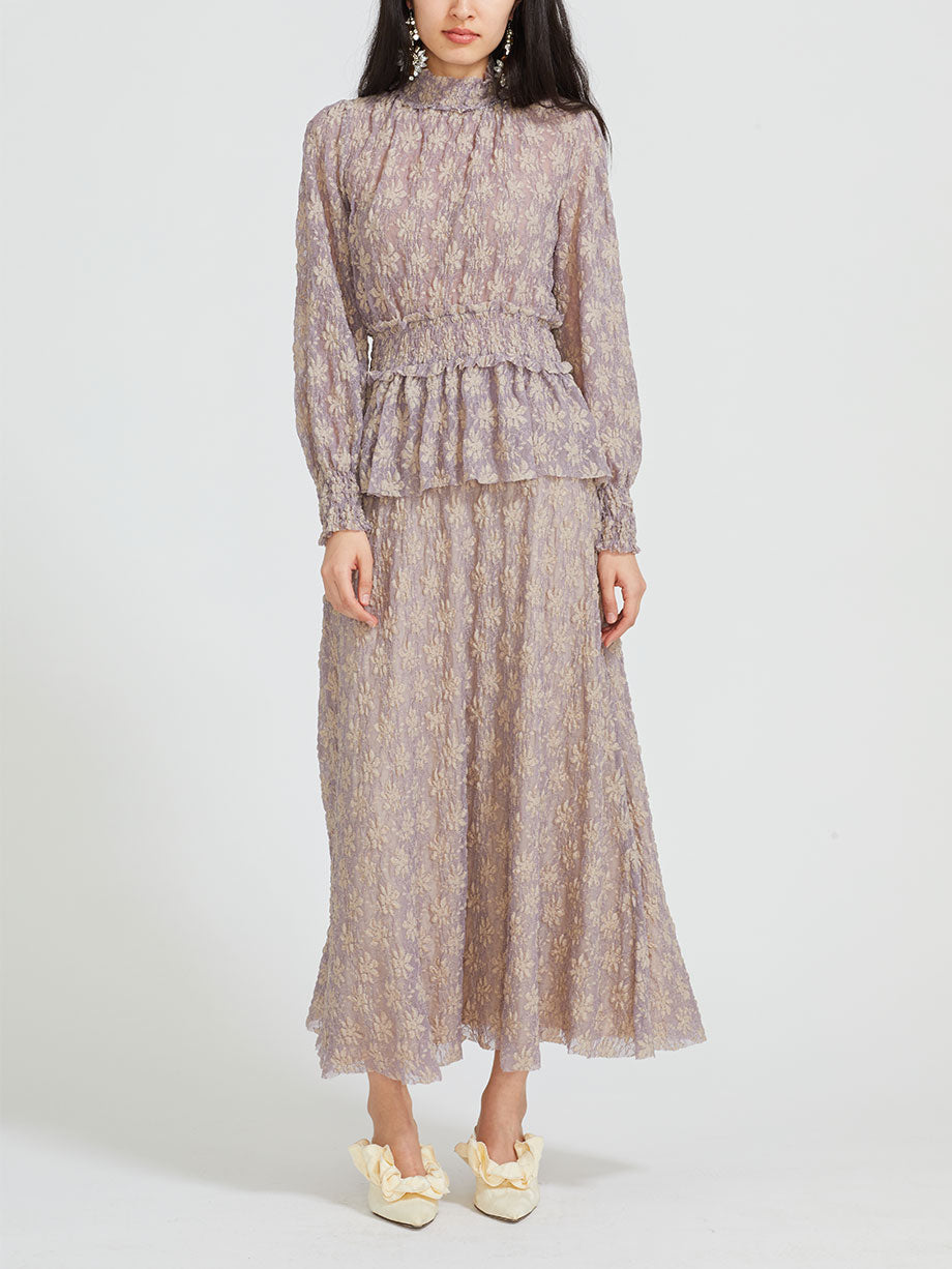 A Model Showcasing a Vintage Dress