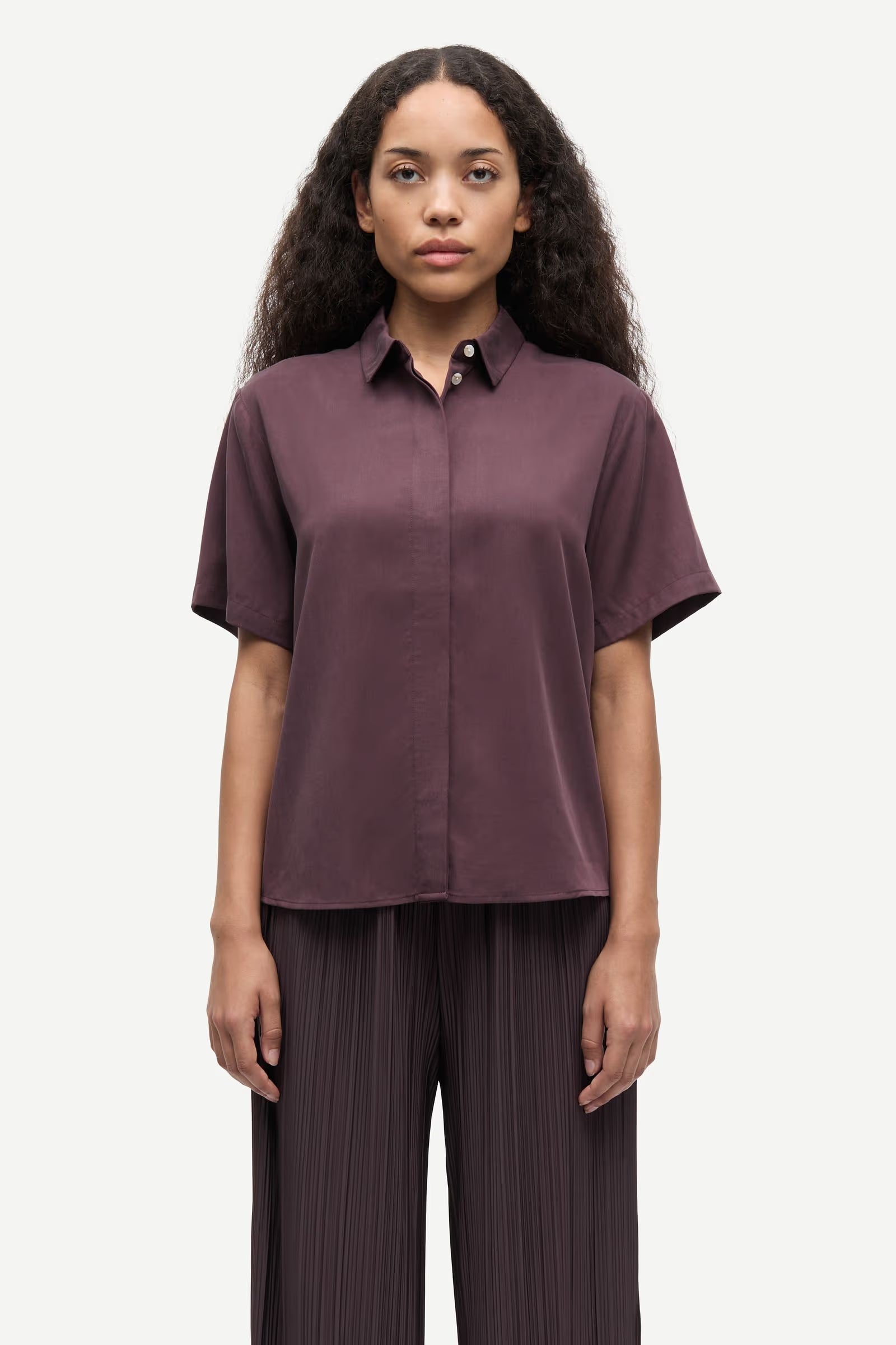Samsoe Samsoe Mina SS Shirt - Fudge