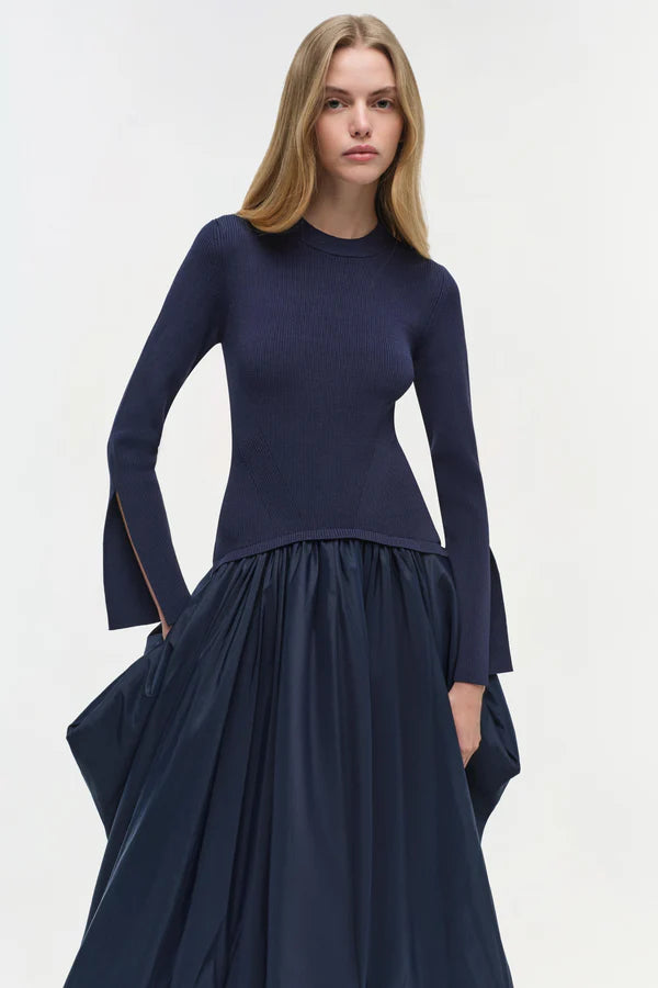 Simkhai Signature Kenlie Dress - Midnight Blue