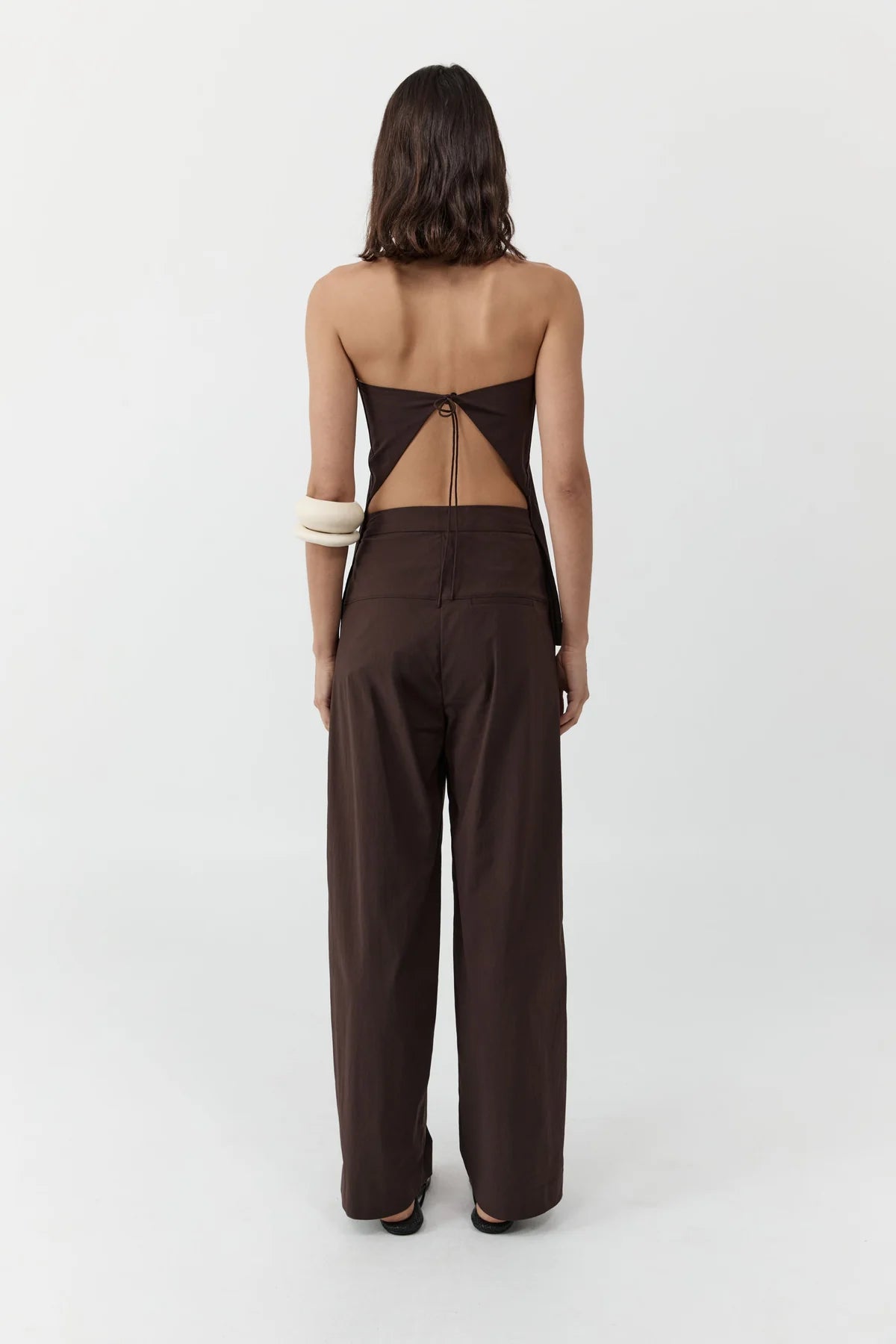 St. Agni Relaxed Pleat Pants - Bark