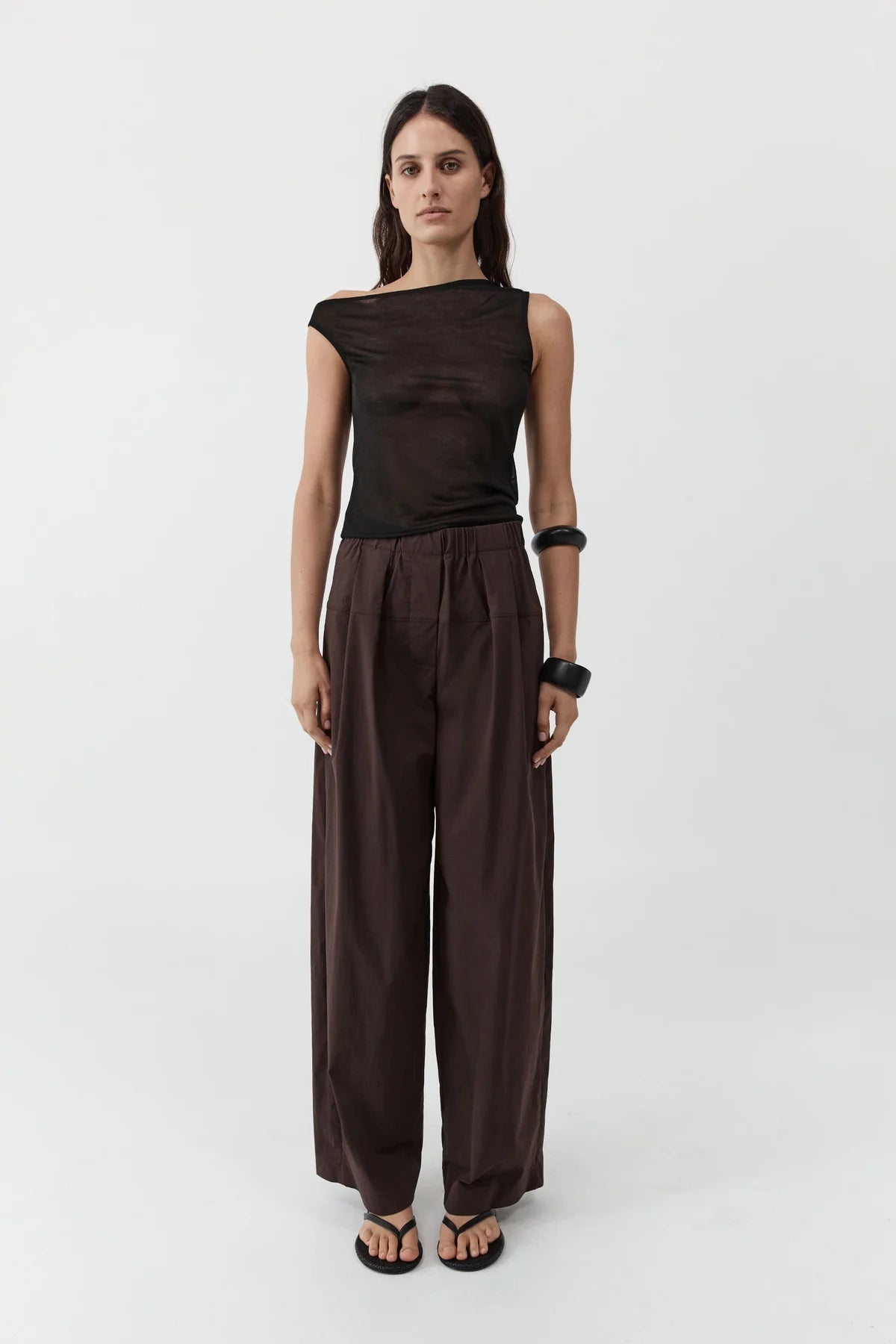 St. Agni Relaxed Pleat Pants - Bark
