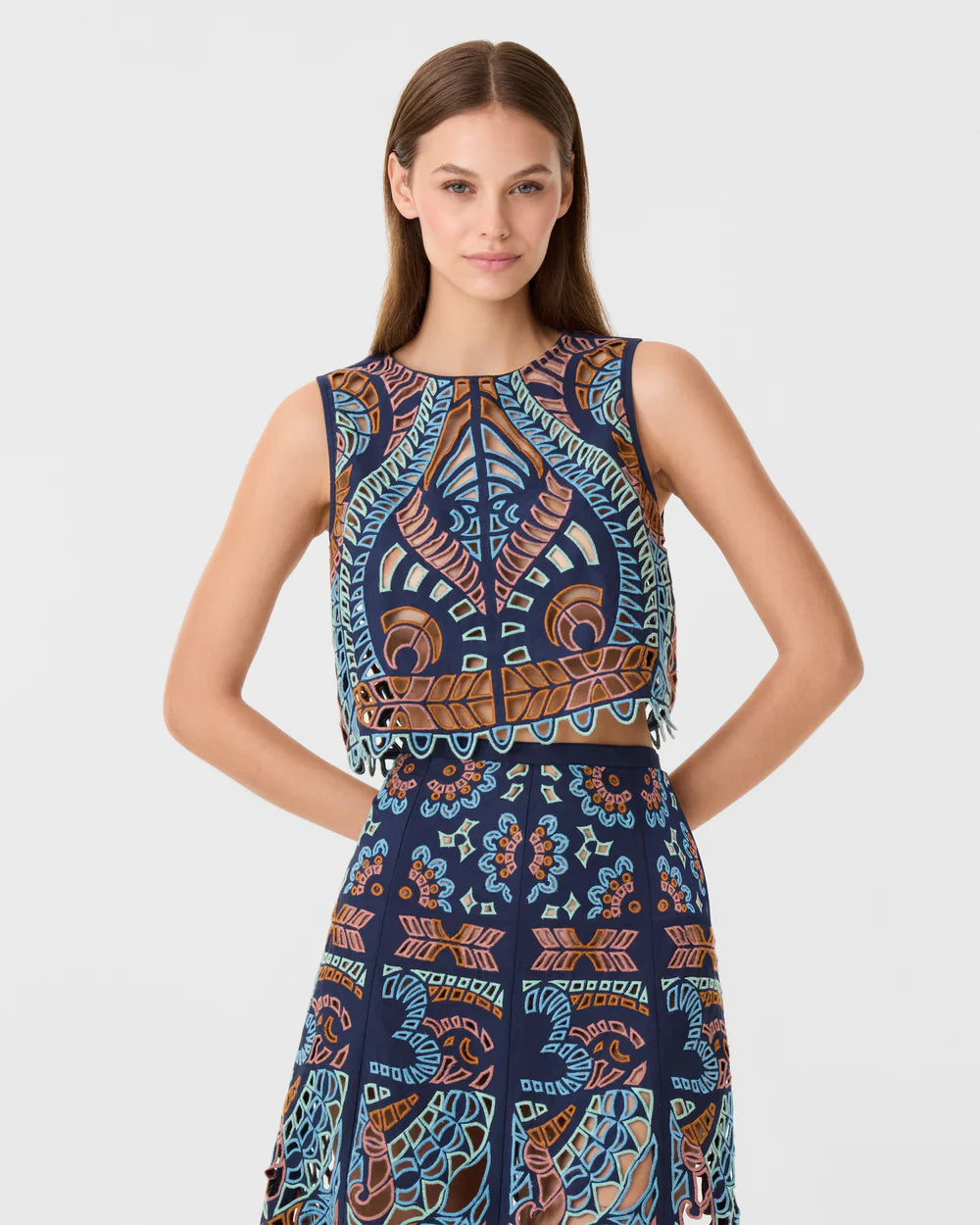 Emporio Sirenuse Ada Top in Brisé Cutwork