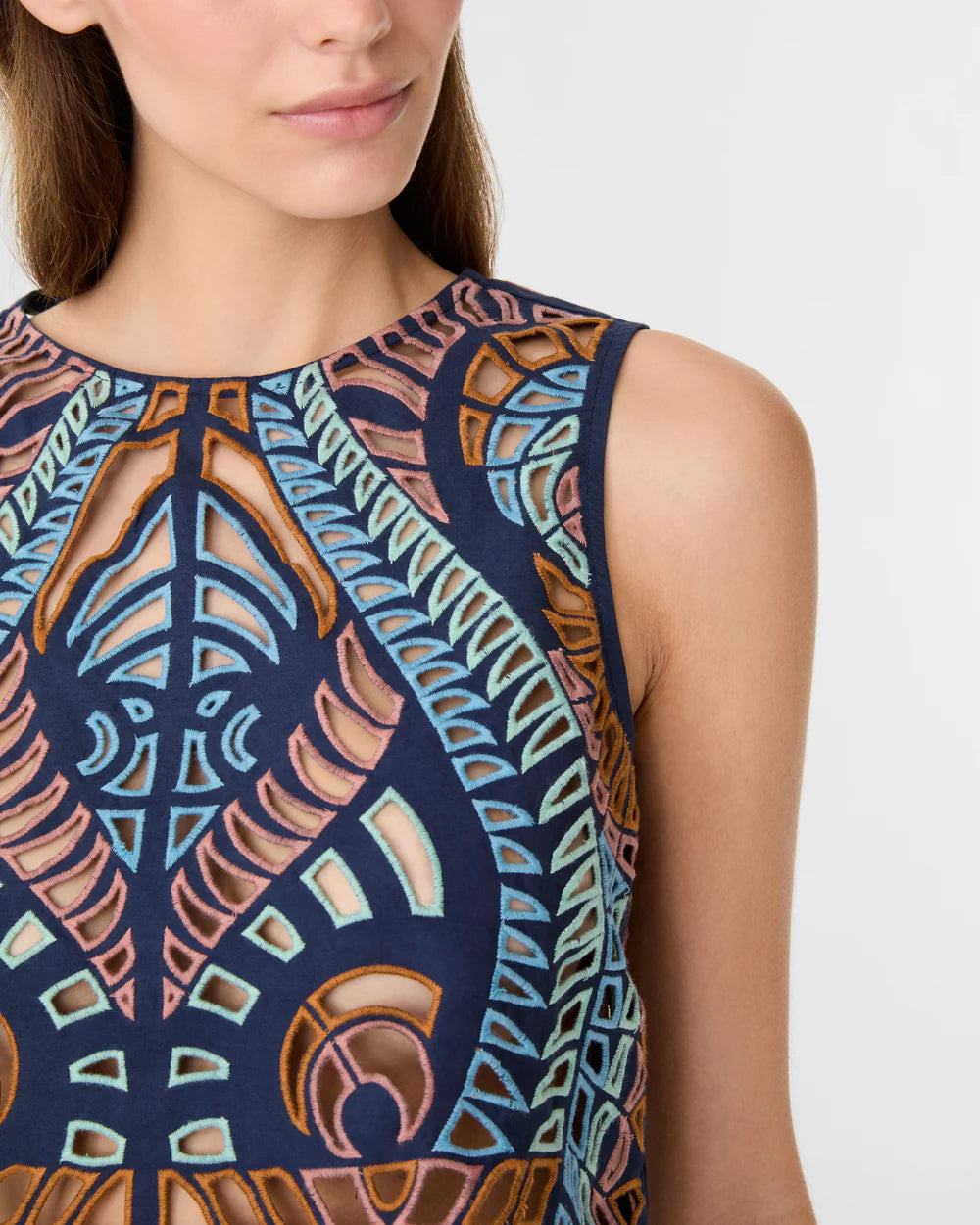 Emporio Sirenuse Ada Top in Brisé Cutwork