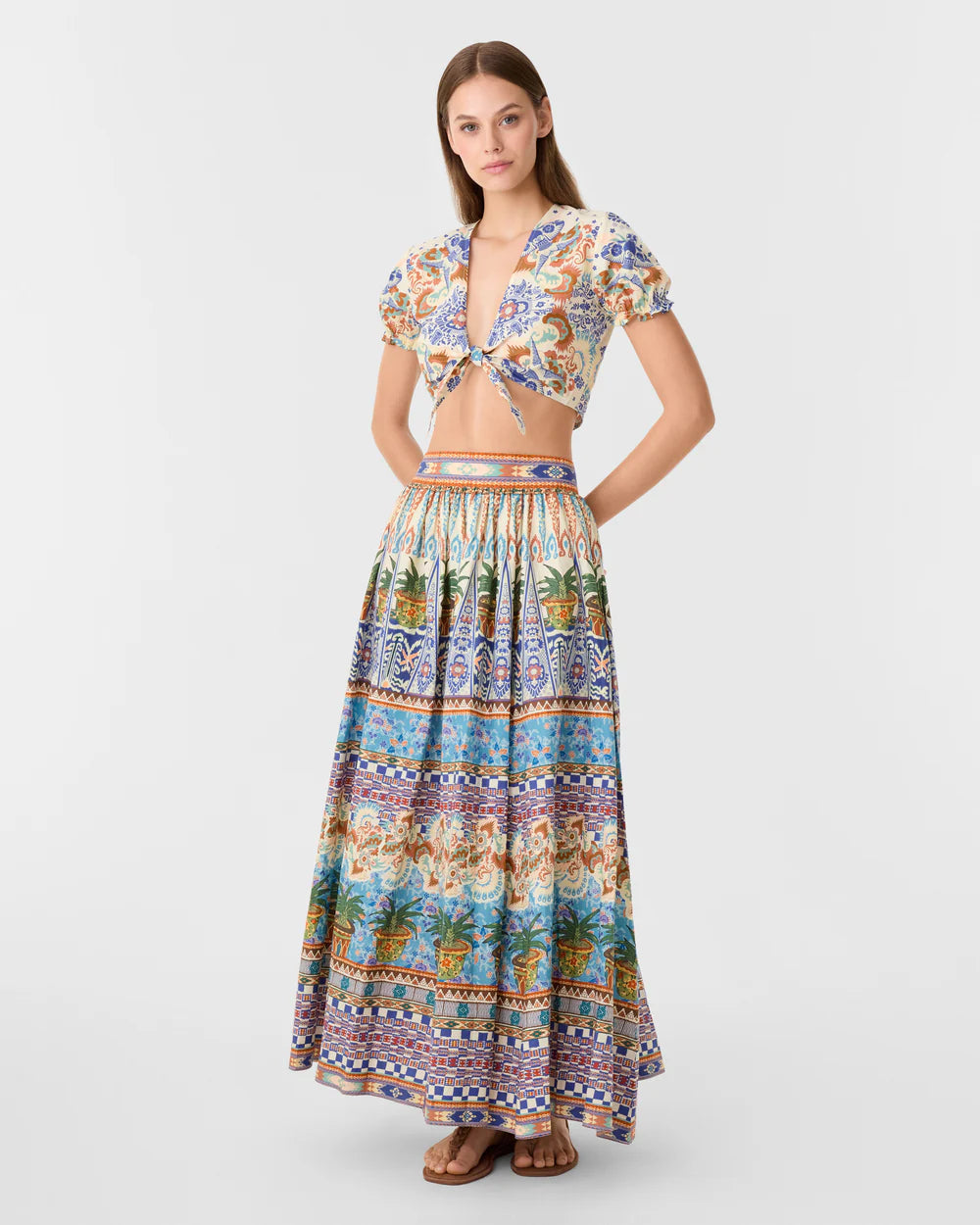 Emporio Sirenuse Ombretta Skirt in Chimera Print