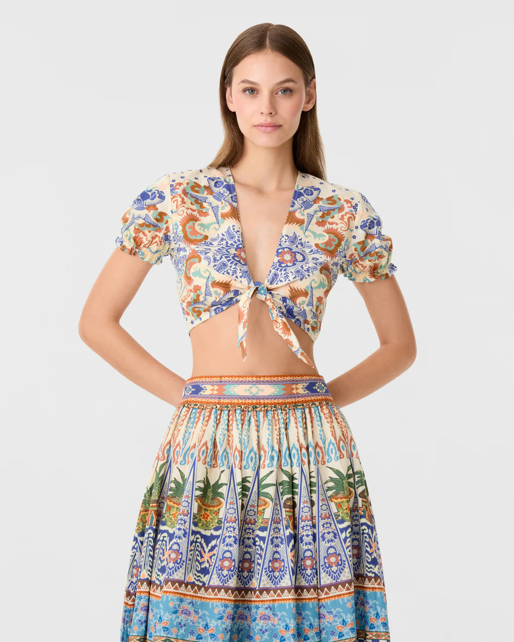 Emporio Sirenuse Poppy Top in Chimera Print