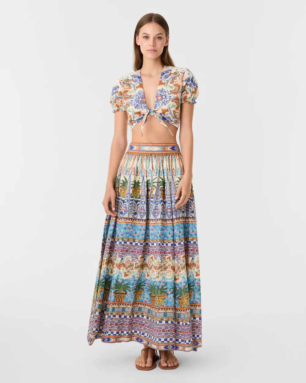 Emporio Sirenuse Poppy Top in Chimera Print