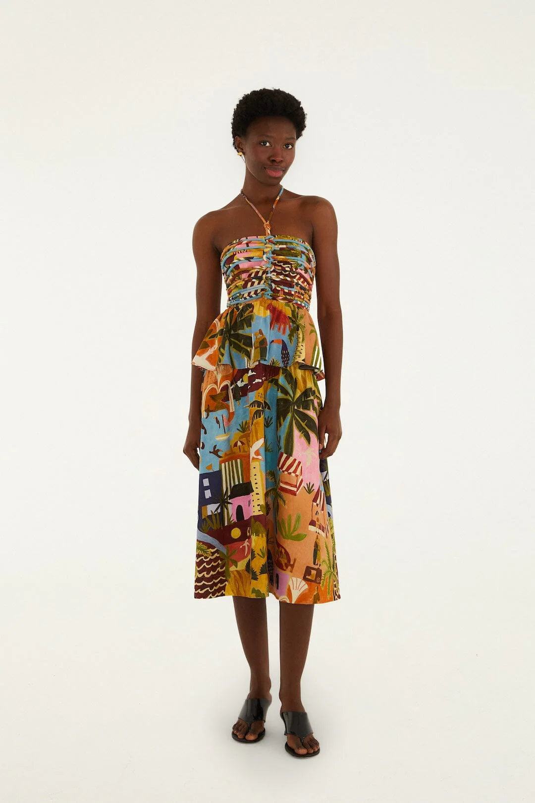 Farm Rio Multicolor Tropical Dress