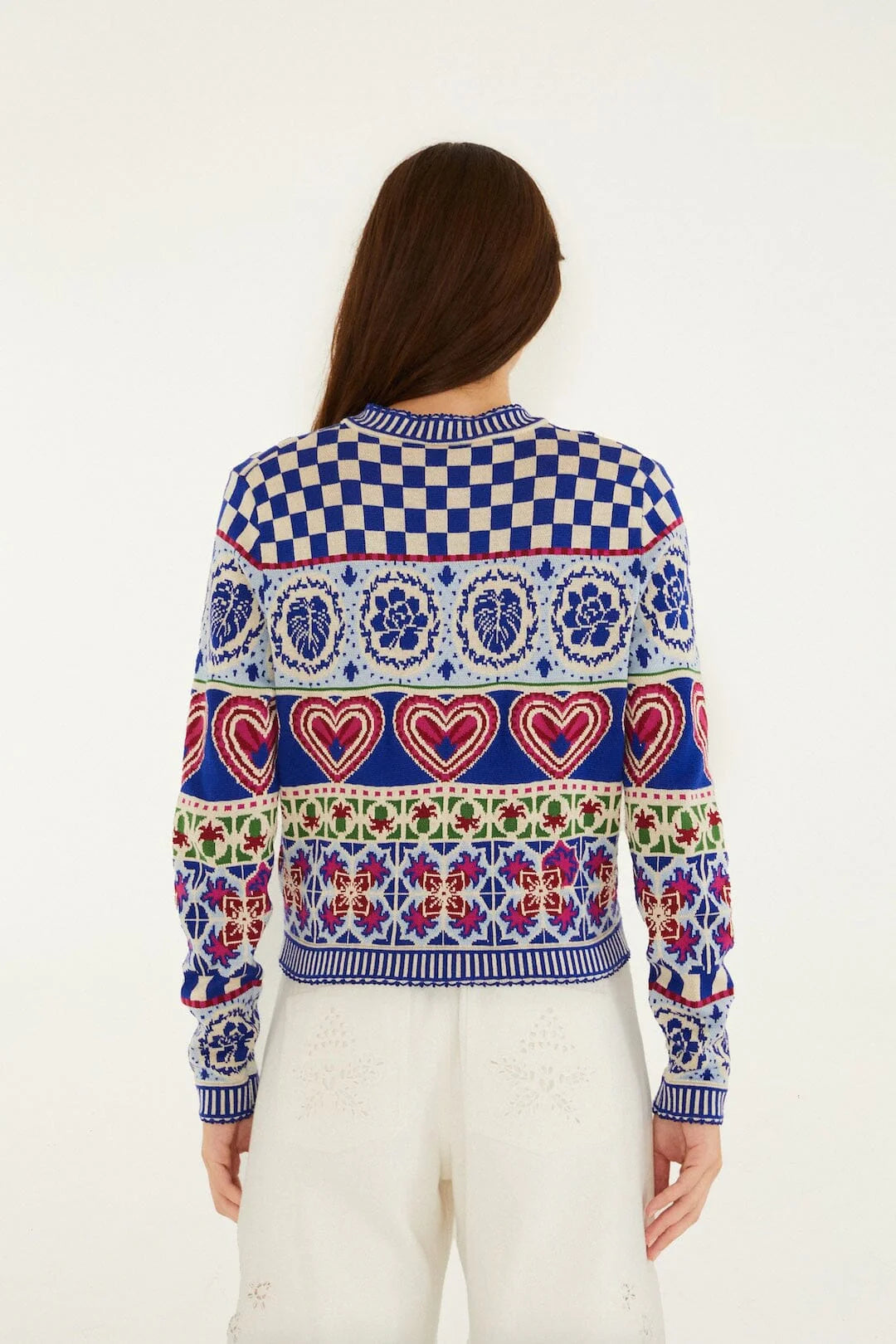 Farm Rio Rainbow Kaleidoscope Ainika Knit Cardigan