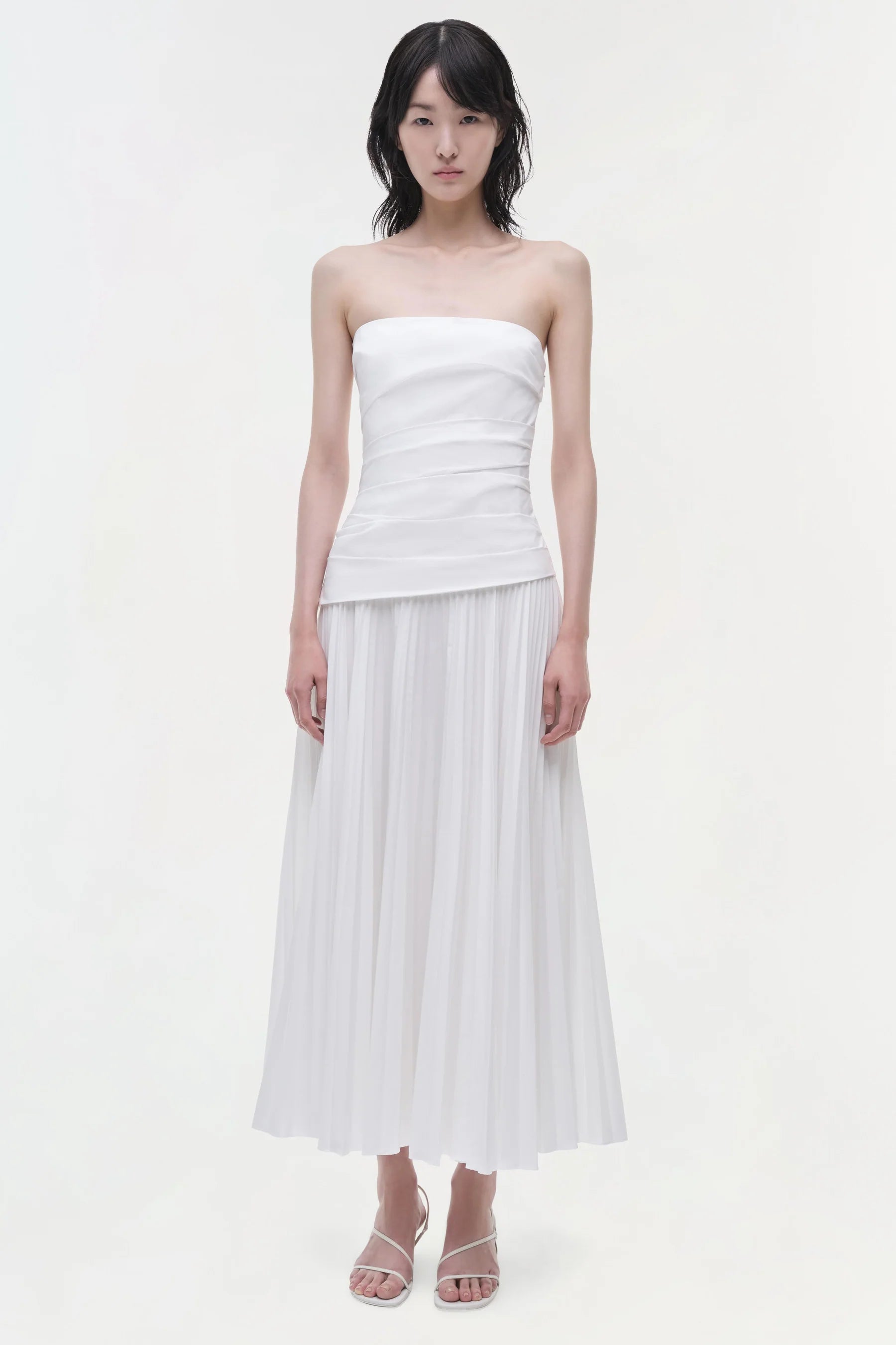 Simkhai Arie Strapless Cotton Midi Dress
