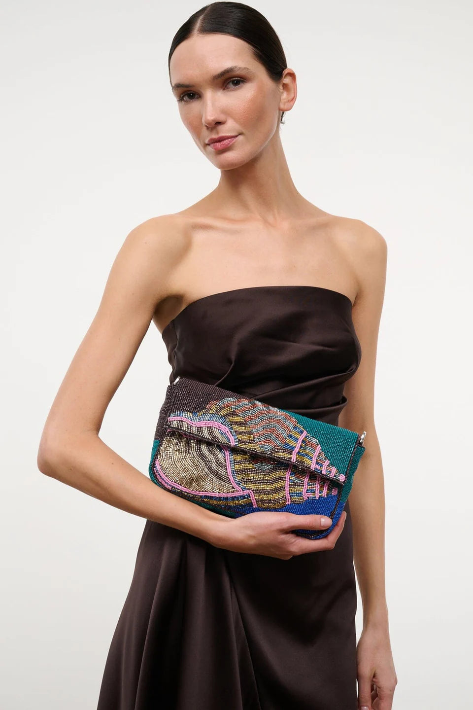Staud Timmy Shoulder Bag Conch Shell