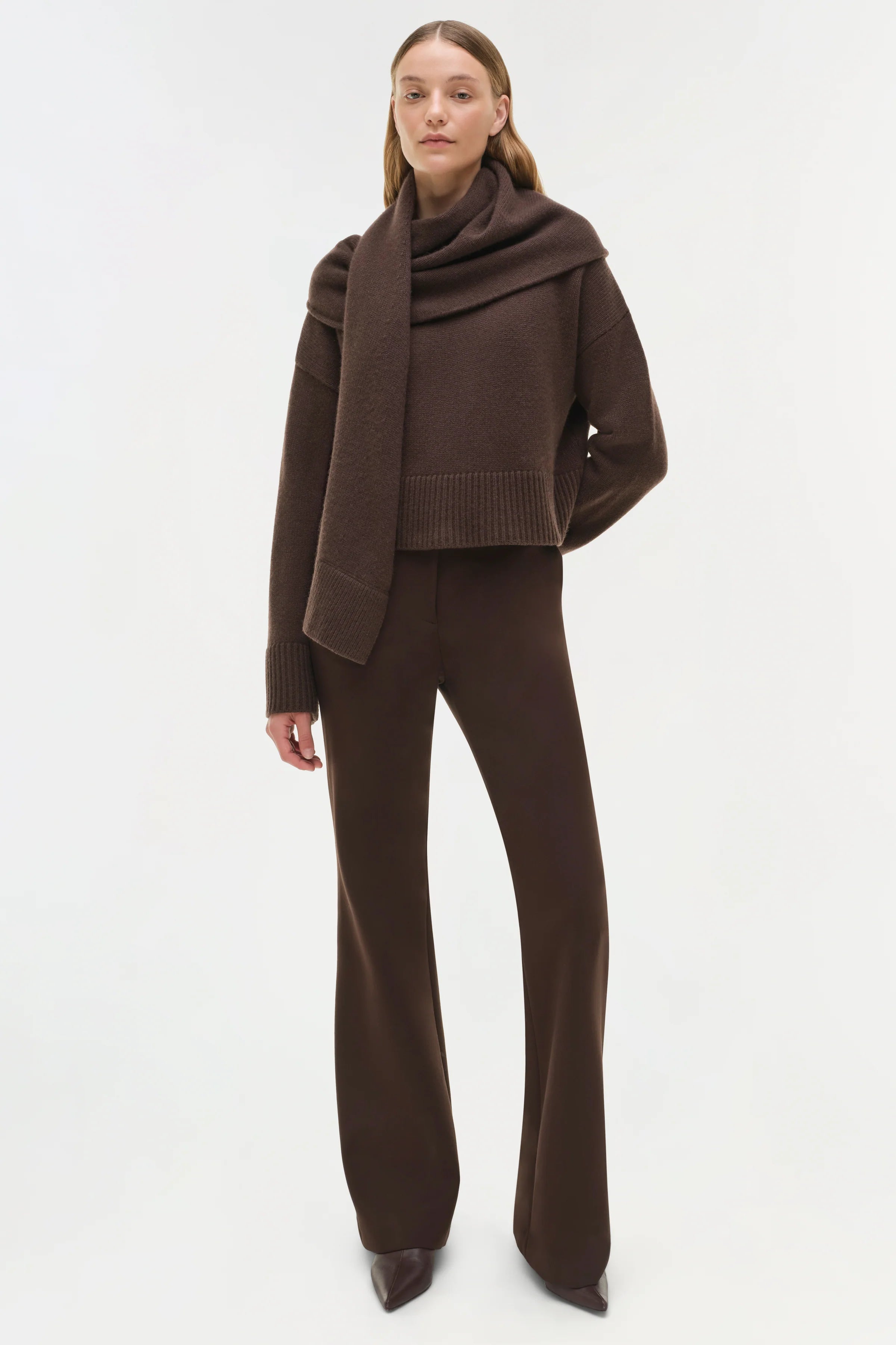 Simkhai Elson Wool Cashmere Scarf Sweater