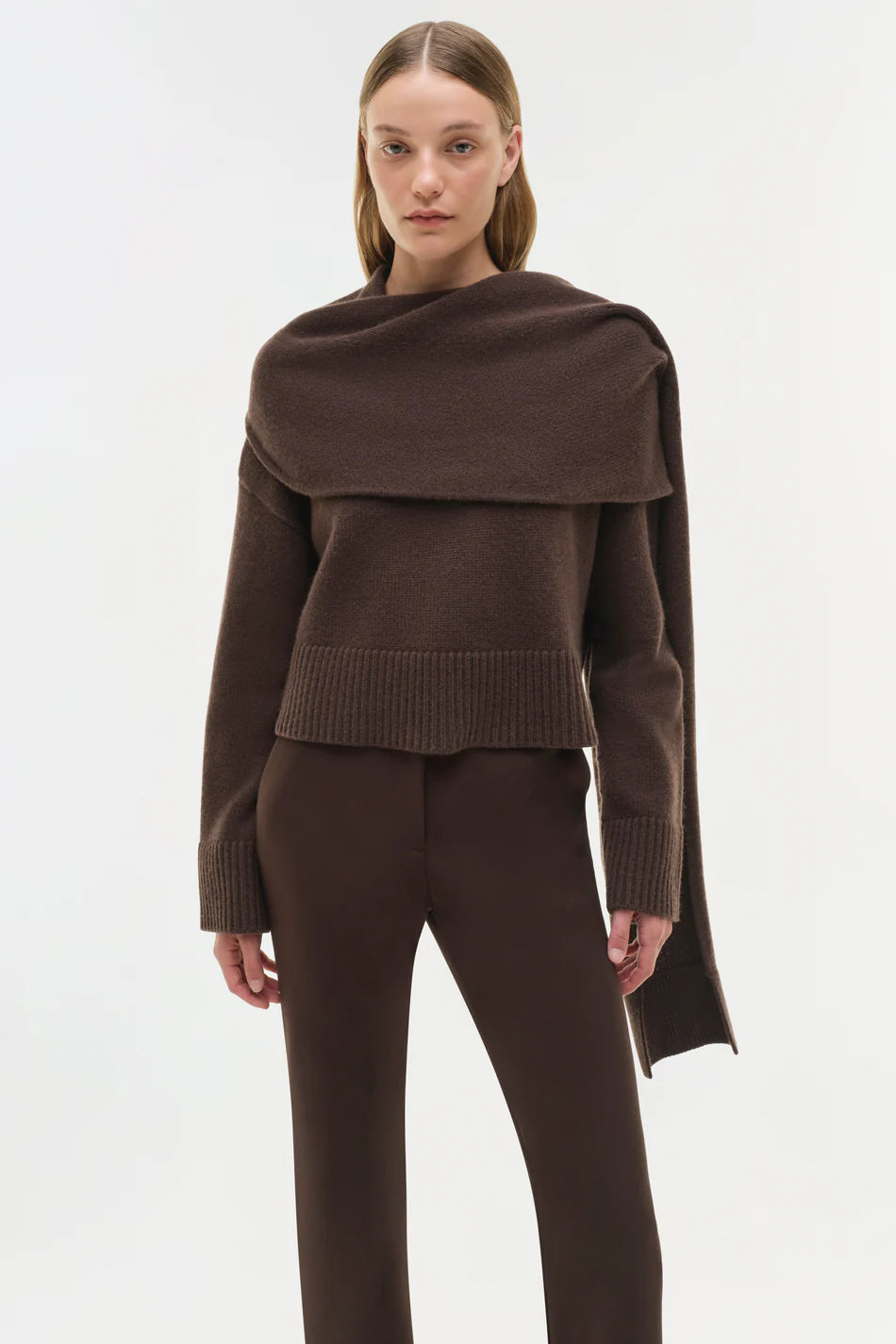 Simkhai Elson Wool Cashmere Scarf Sweater