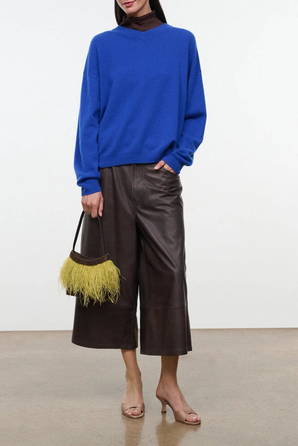 Staud Hunter Leather Culotte - Earth
