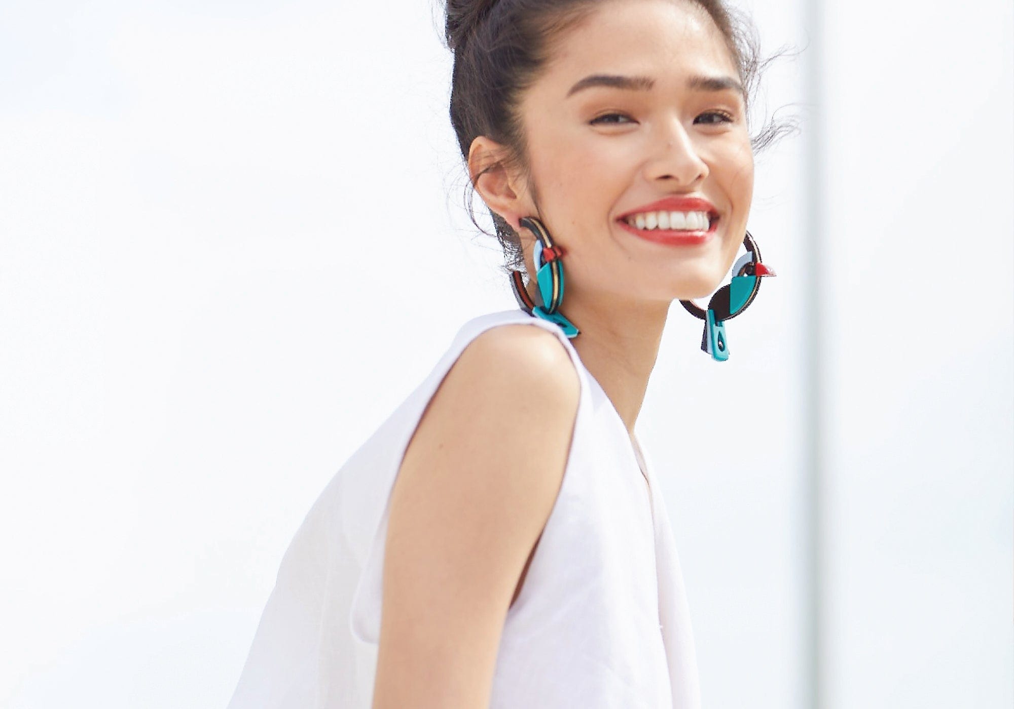Gissa Bicalho Bird Hoop Earrings