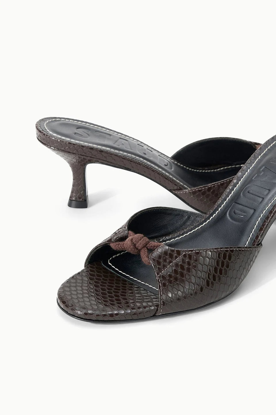 Staud Brynn Mule Espresso Snake