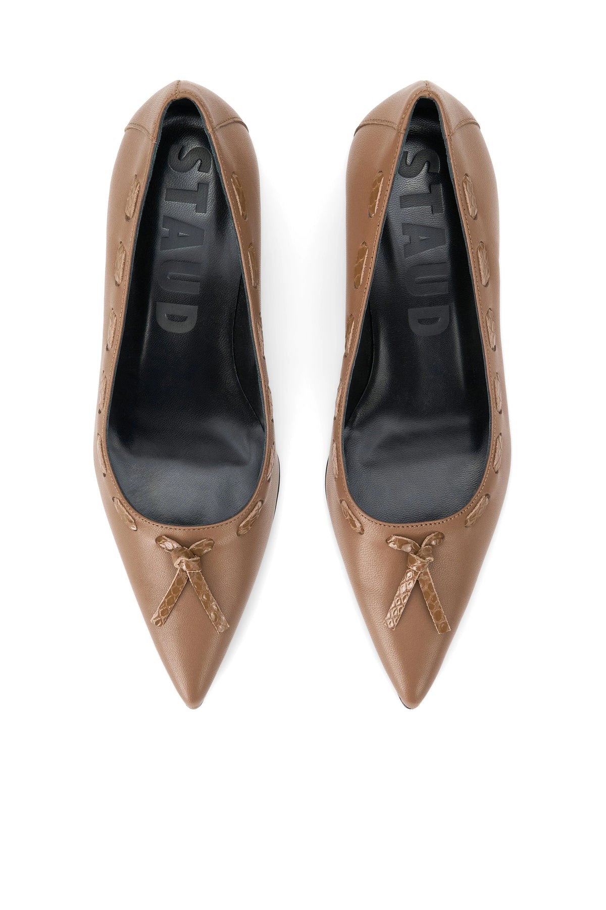 Staud Sebastian Kitten Heel Pump - Husk