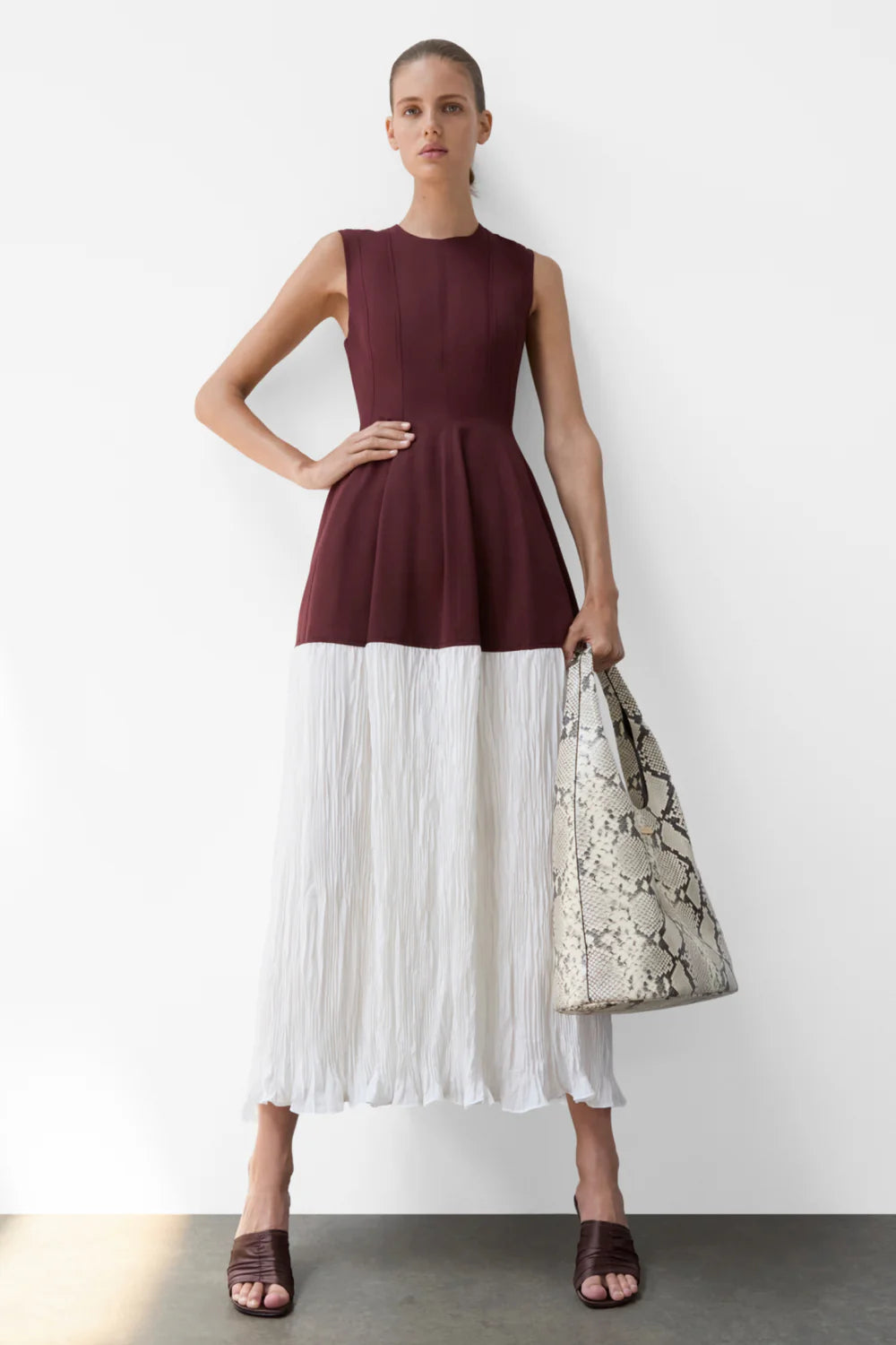 Simkhai Raleigh Pleated Midi Dress