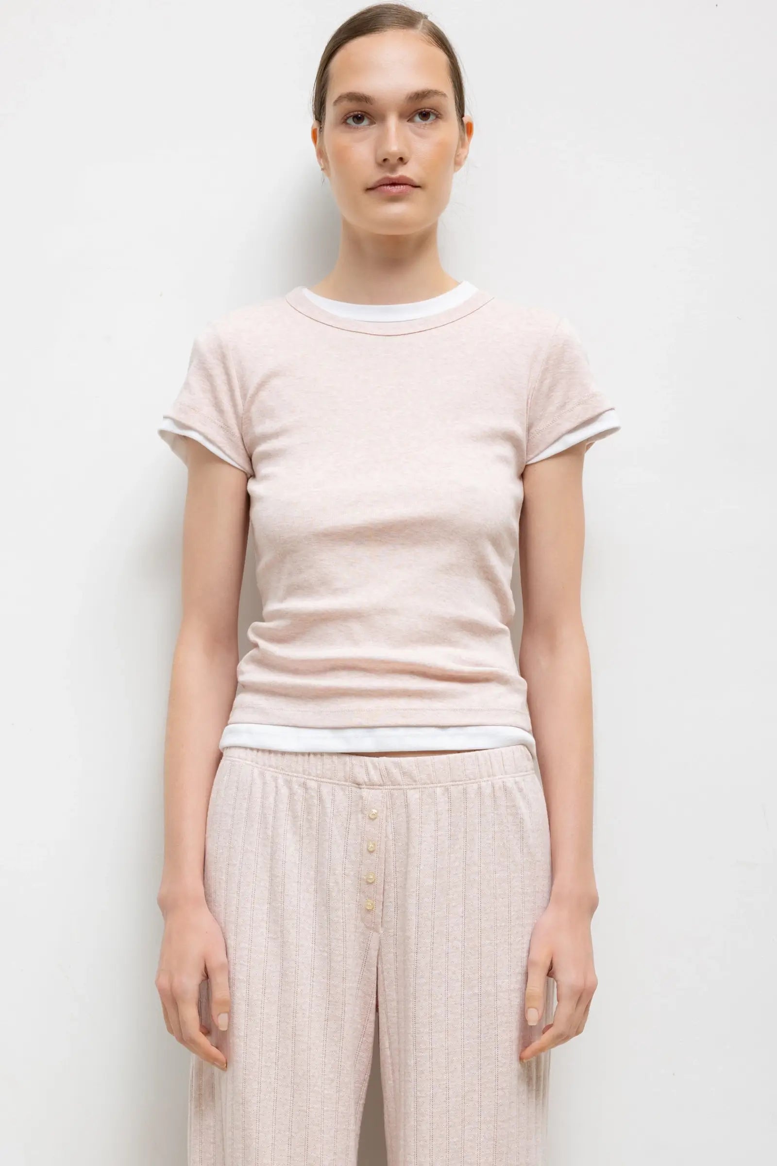 Leset Nando Slim Fit Tee Petal Melange
