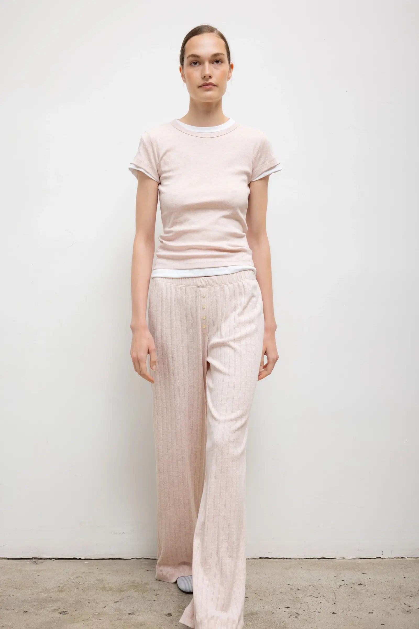 Leset Nando Slim Fit Tee Petal Melange