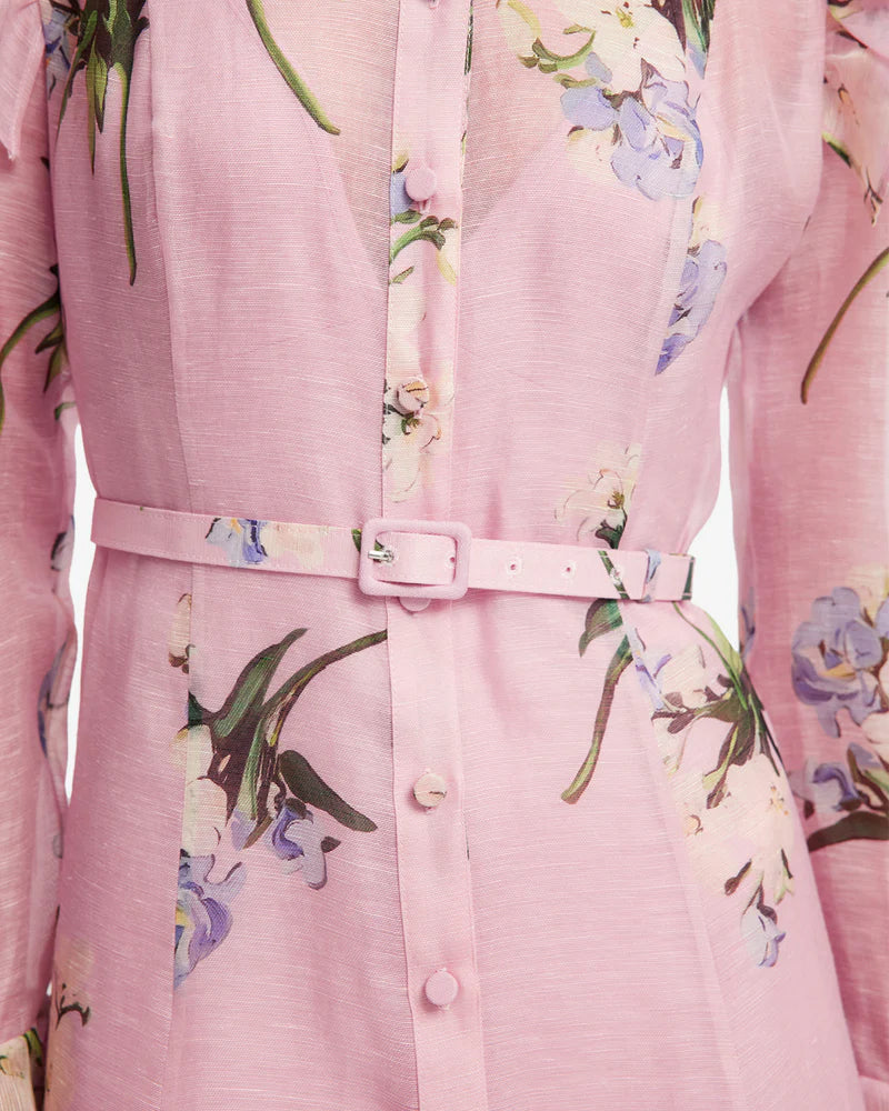 Leo Lin Katrina Butterfly Sleeve Midi Dress