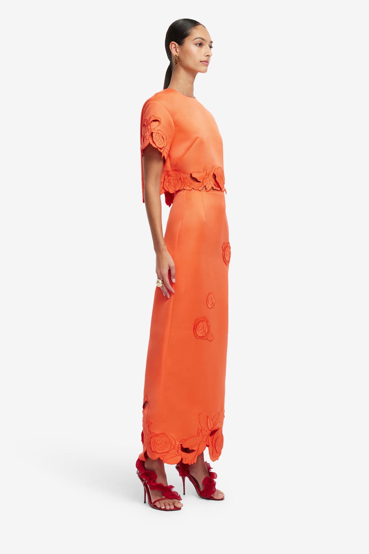 Leo Lin Kyra Appliqué Maxi Skirt