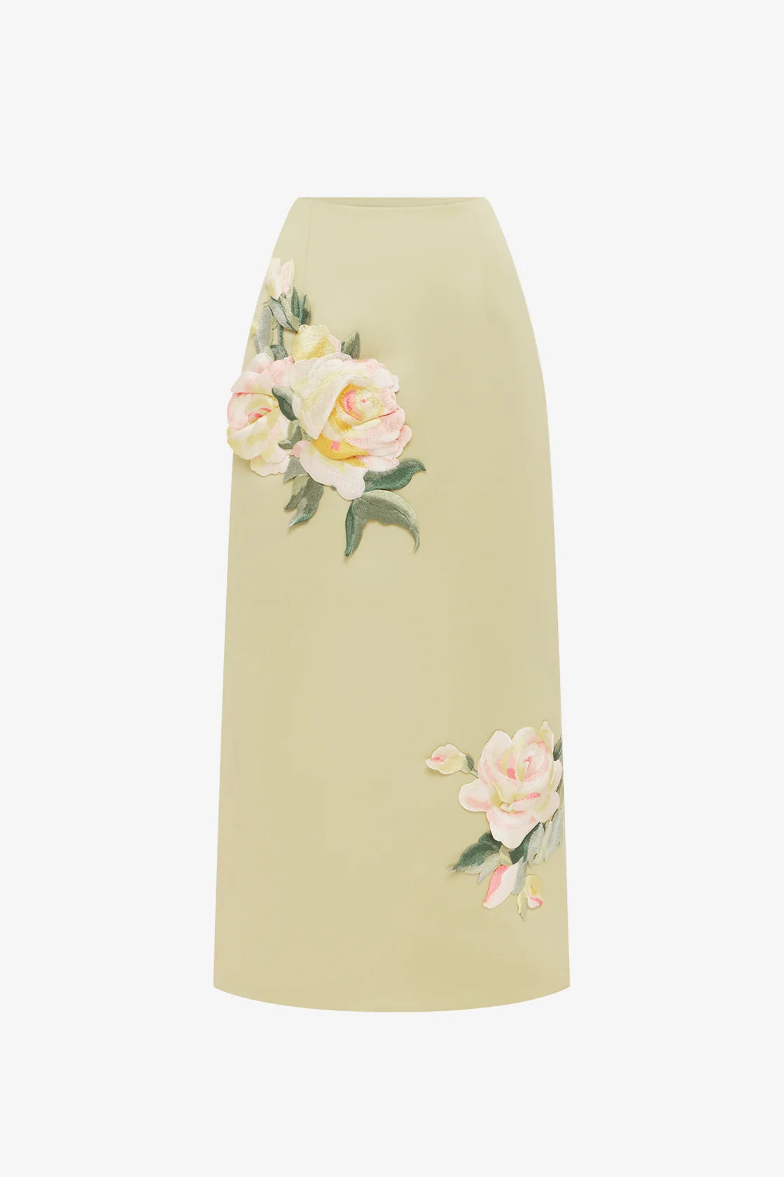 Leo Lin Quinn Embroidered Midi Skirt