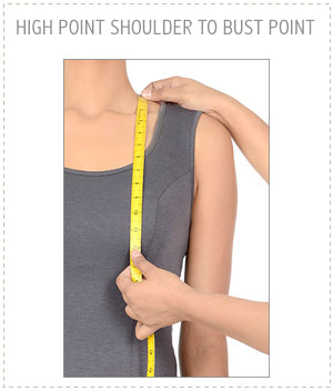 Measurement from top shoulder seam to bust apex for precise tailoring and garment fitting Measurement from top shoulder seam to bust apex for precise tailoring and garment fitting