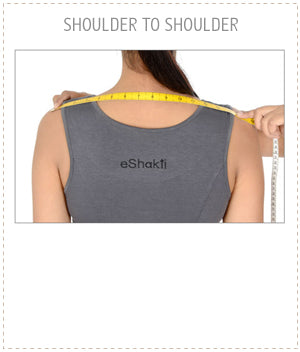 Measurement reference image displaying shoulder width for accurate garment fitting and sizing Measurement reference image displaying shoulder width for accurate garment fitting and sizing