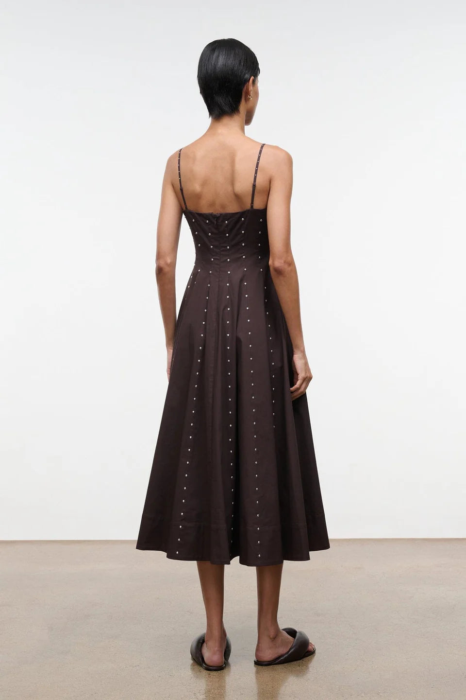 Staud Wylie Dress - Earth Studs