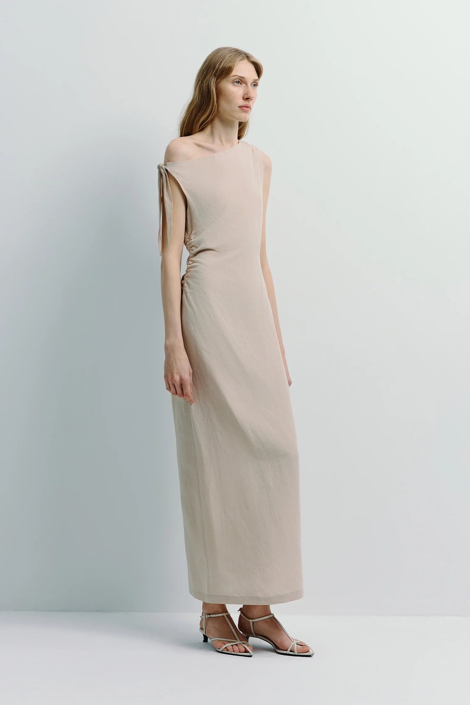 Rue Sophie Papillon Tie Off Shoulder Dress