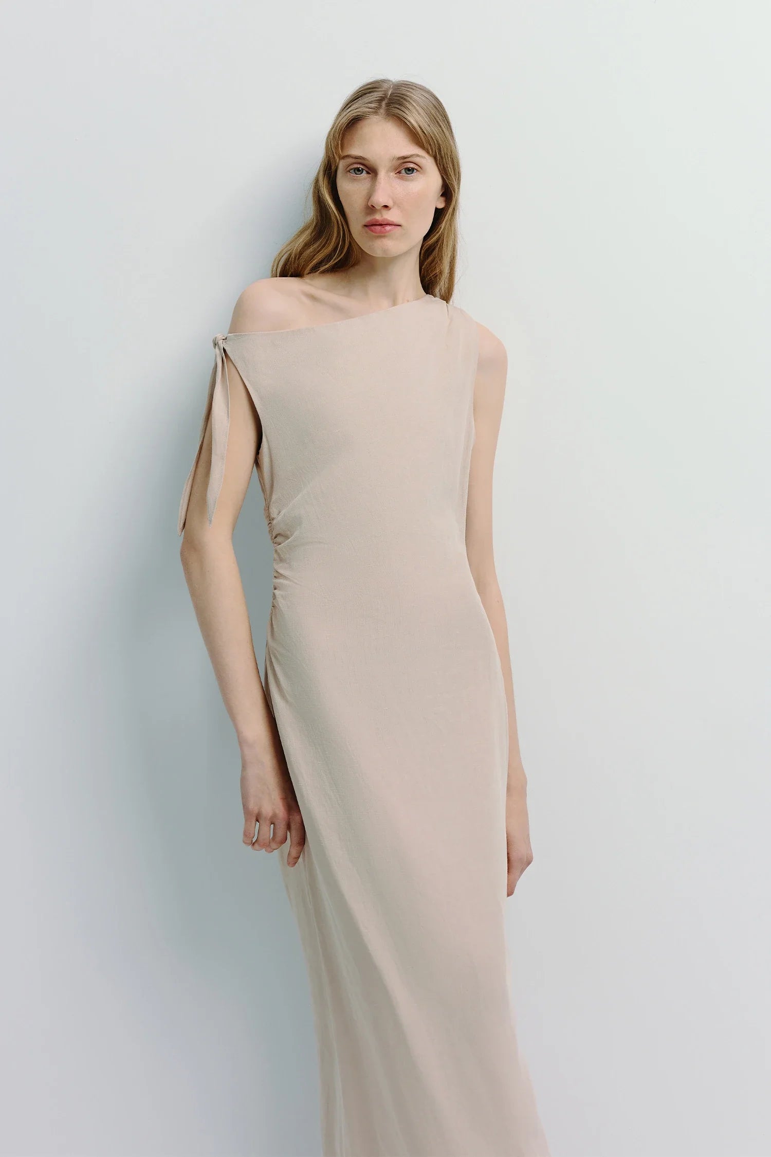 Rue Sophie Papillon Tie Off Shoulder Dress