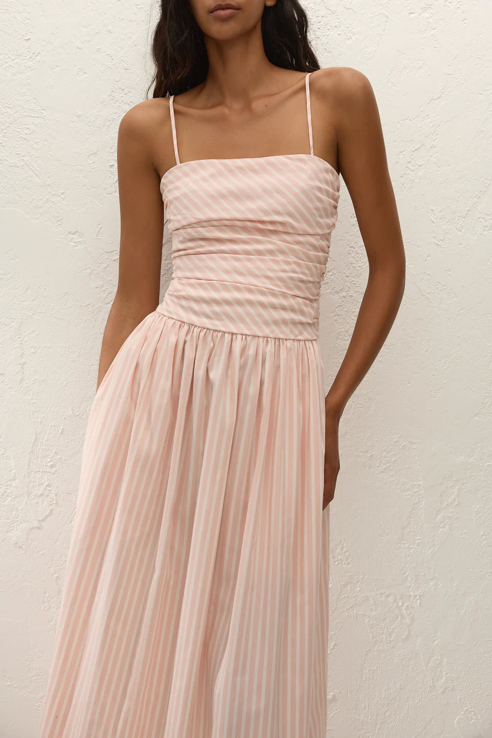 Faithfull The Brand Portlligat Maxi Dress Carmen Stripe Peony White
