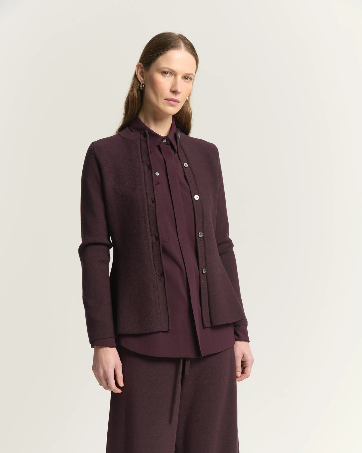 Beatrice B Cardigan - Aubergine