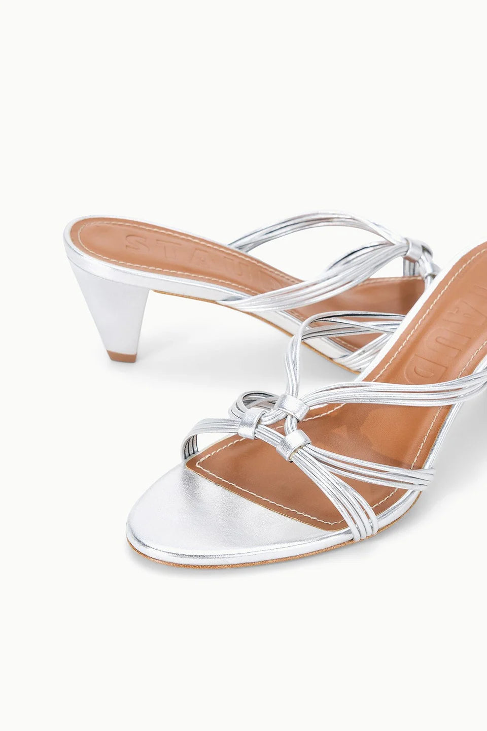 Staud Carrie Mule Silver