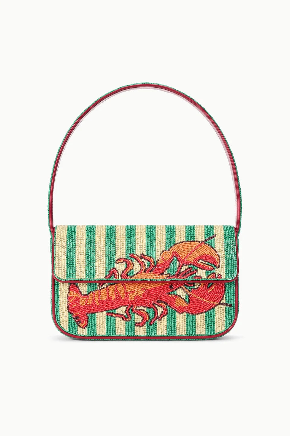 Staud Tommy Beaded Bag Lobster