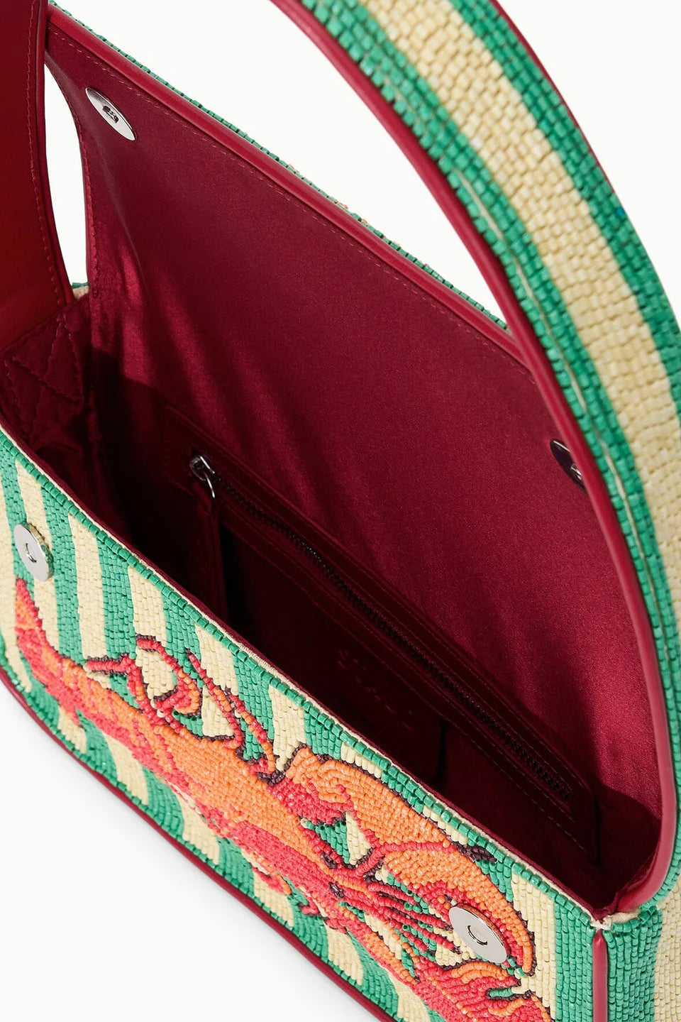 Staud Tommy Beaded Bag Lobster