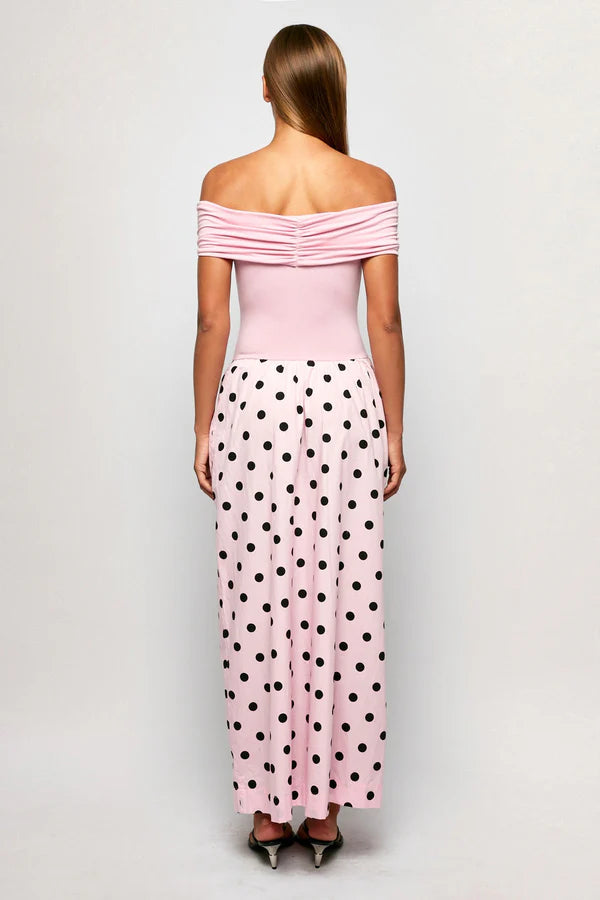 SWF Off Shoulder Maxi - Dots of Joy