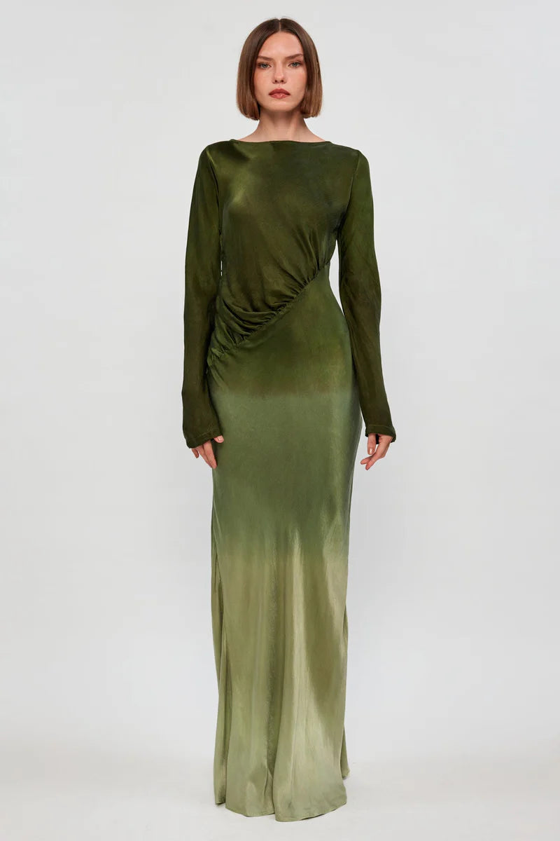SWF Fluid Drape Maxi - Olive Merage