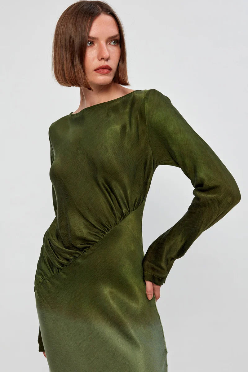 SWF Fluid Drape Maxi - Olive Merage