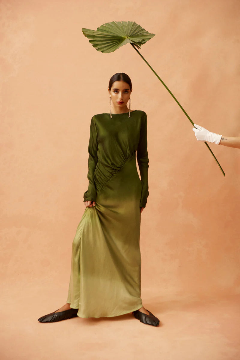 SWF Fluid Drape Maxi - Olive Merage