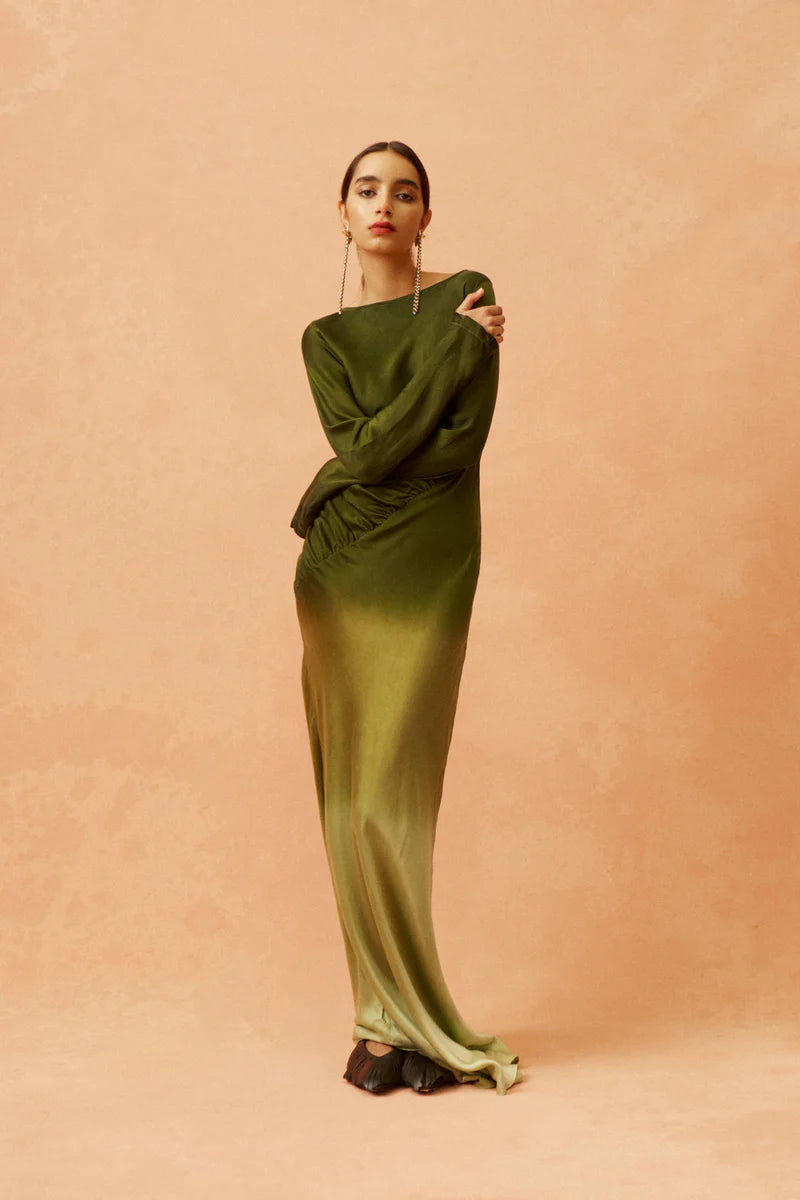 SWF Fluid Drape Maxi - Olive Merage