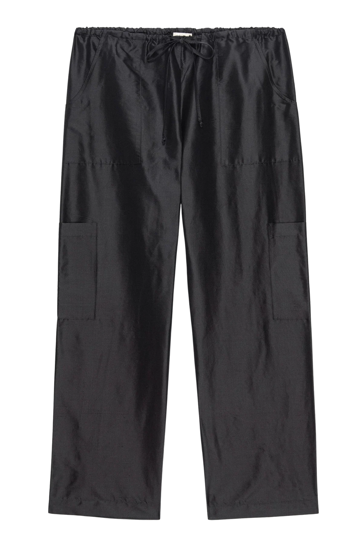 Donni Silk Taffeta Cargo Pant - Jet