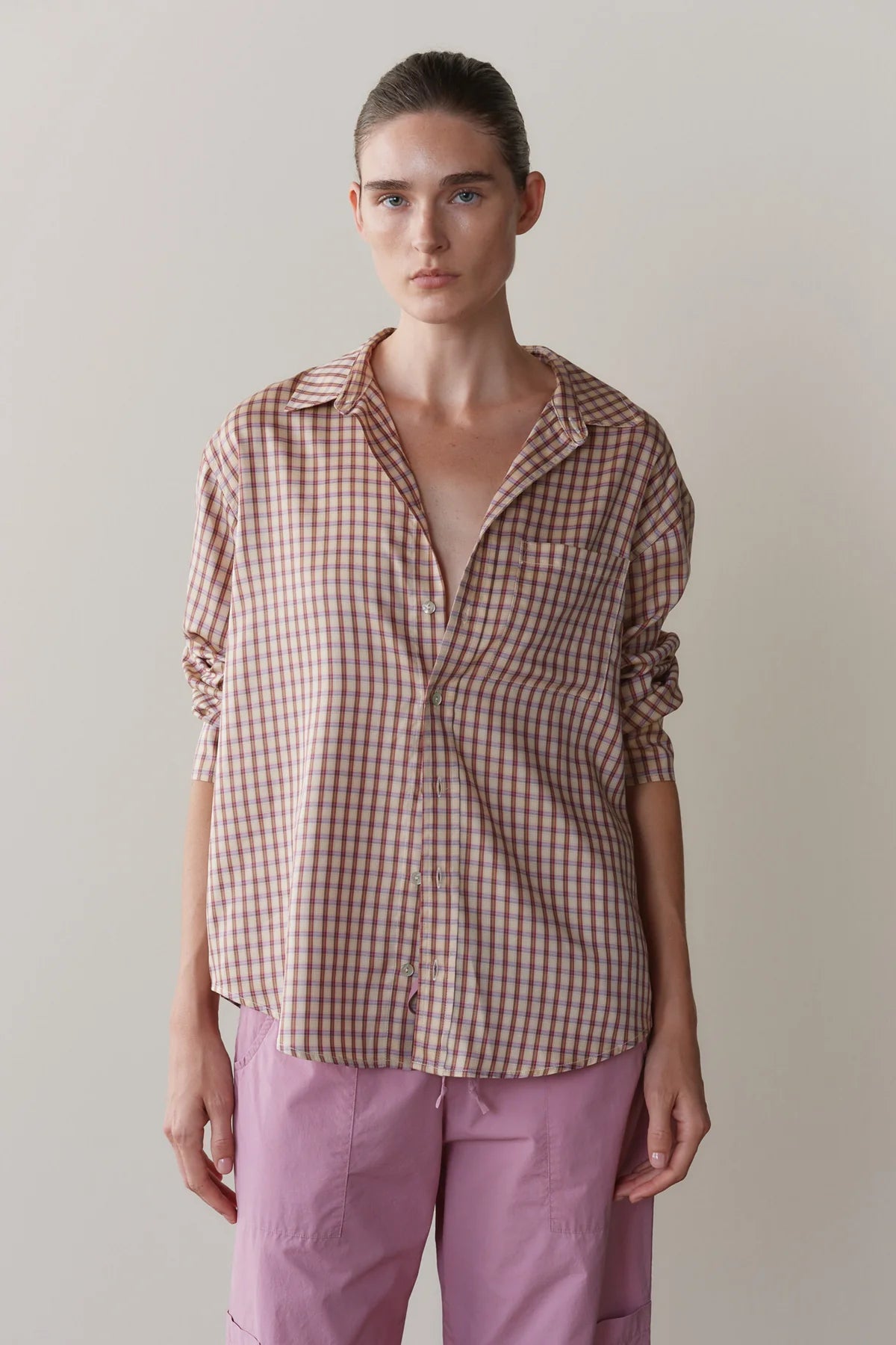 Donni Tencel Plaid Shirt