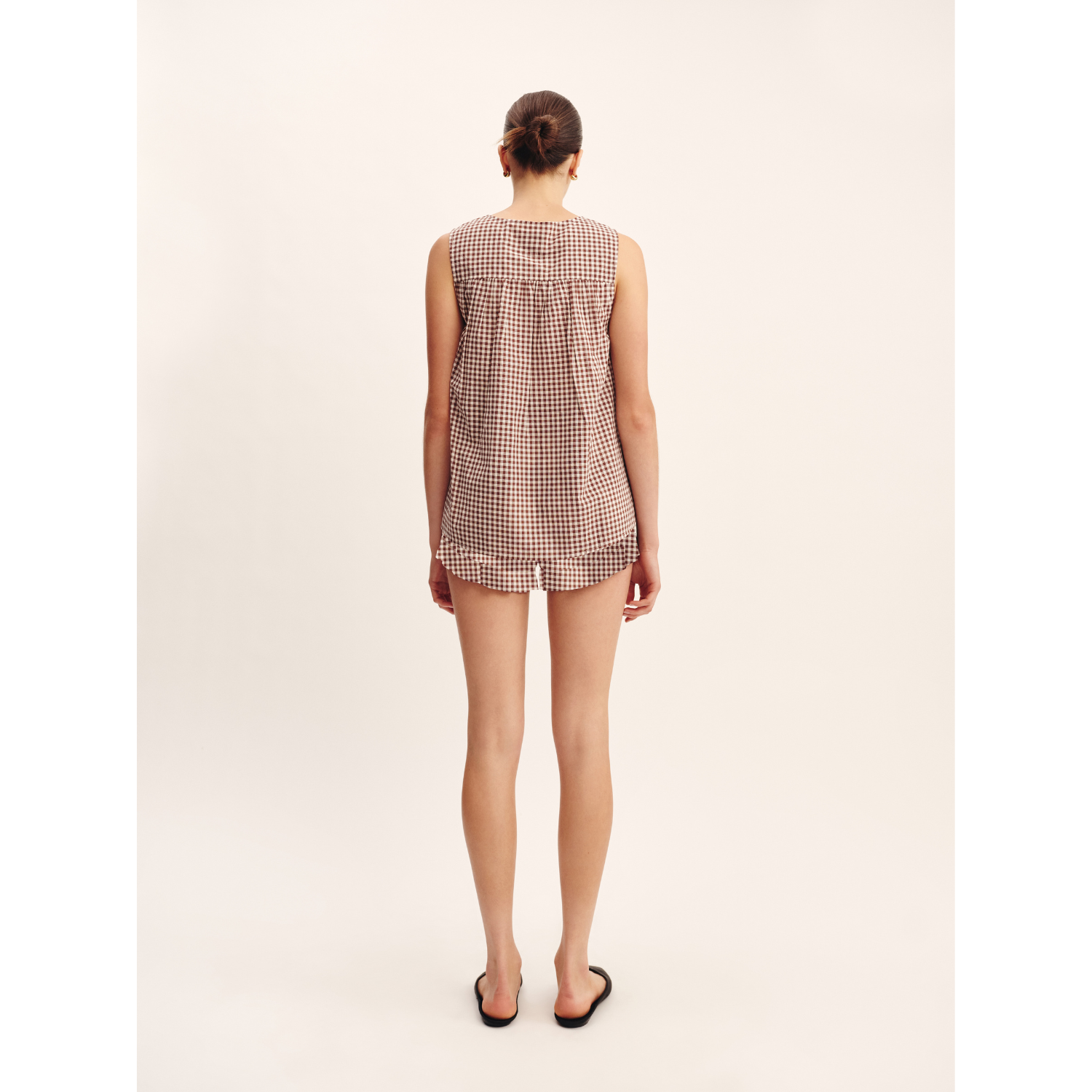 Posse Callie Blouse - Petite Mocha Gingham