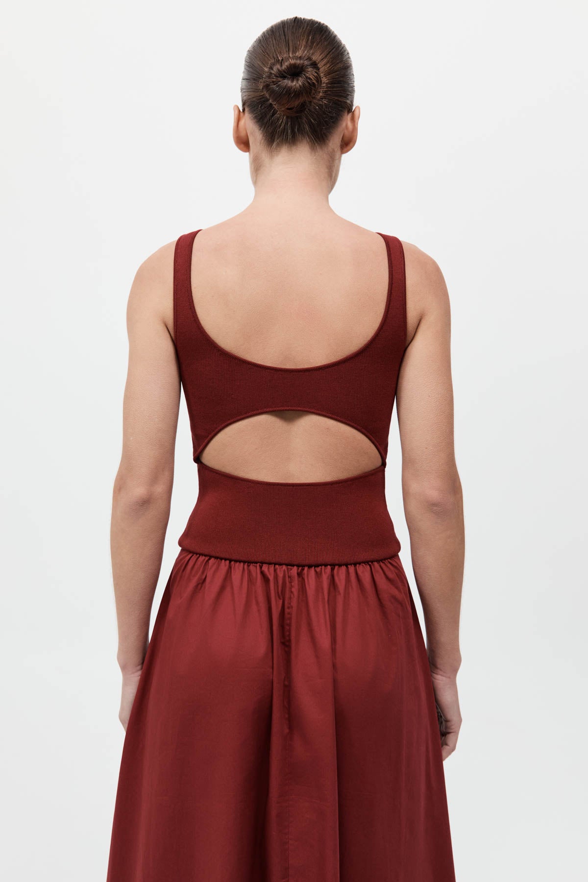 St. Agni Bateau Cut Out Dress Berry