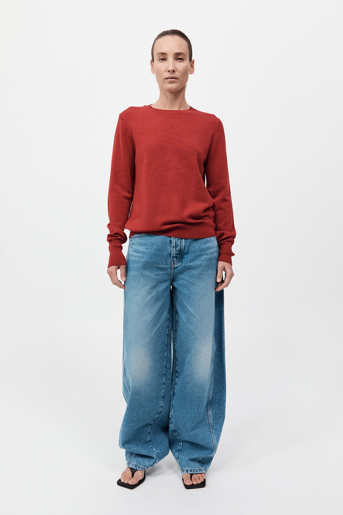 St. Agni Mid Rise Ballon Jeans 90s Blue