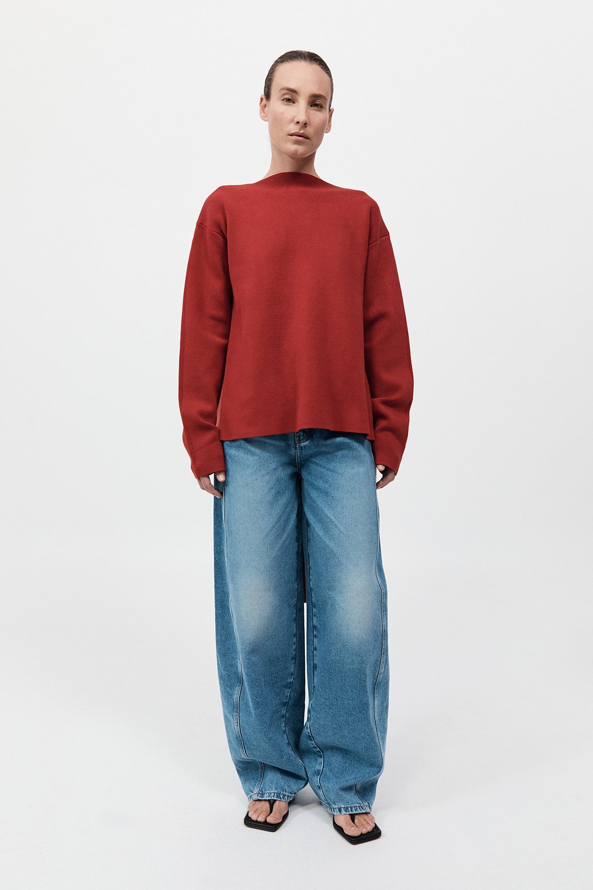 St. Agni Milano Knit Scarf Sweater