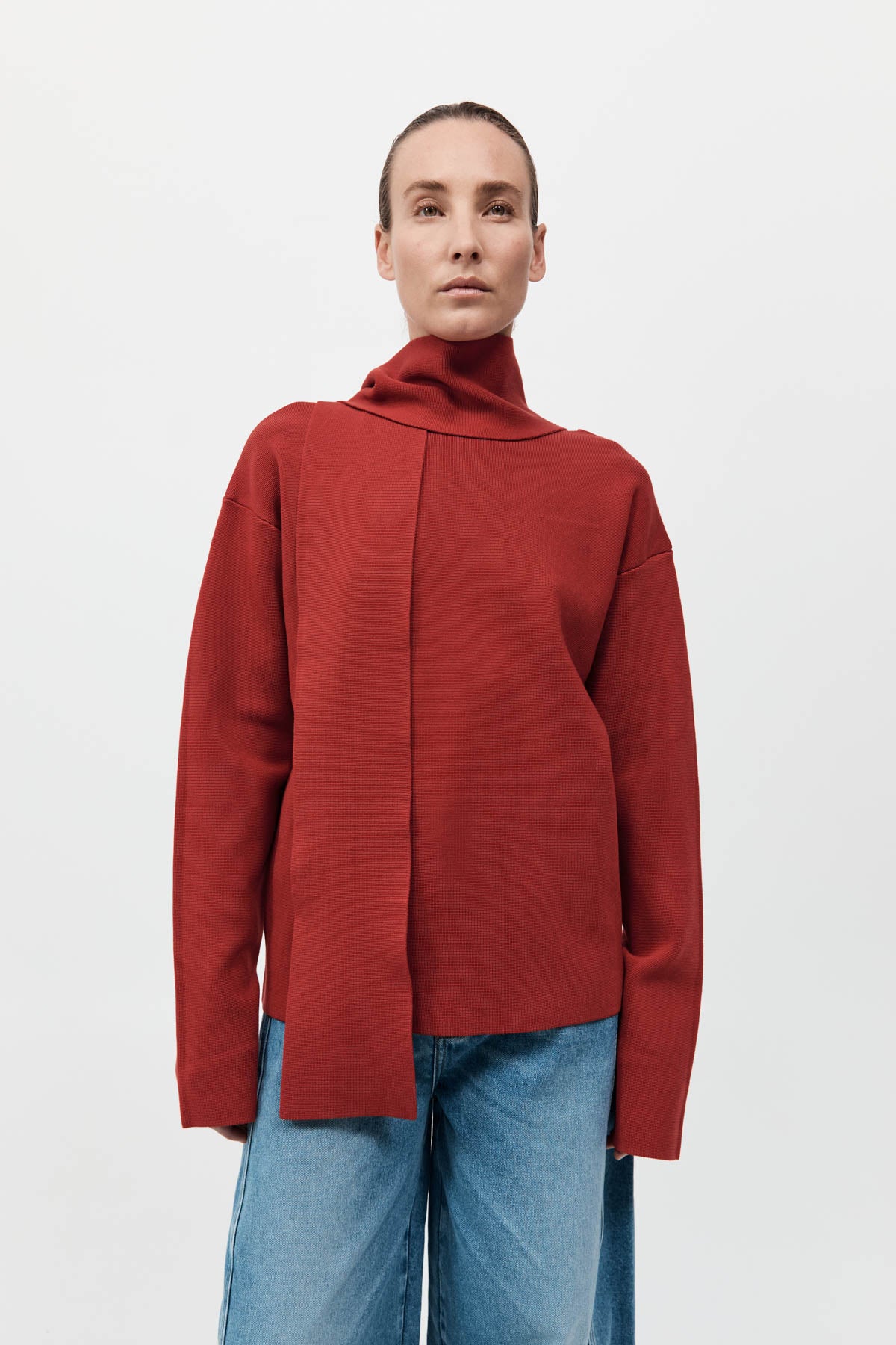 St. Agni Milano Knit Scarf Sweater