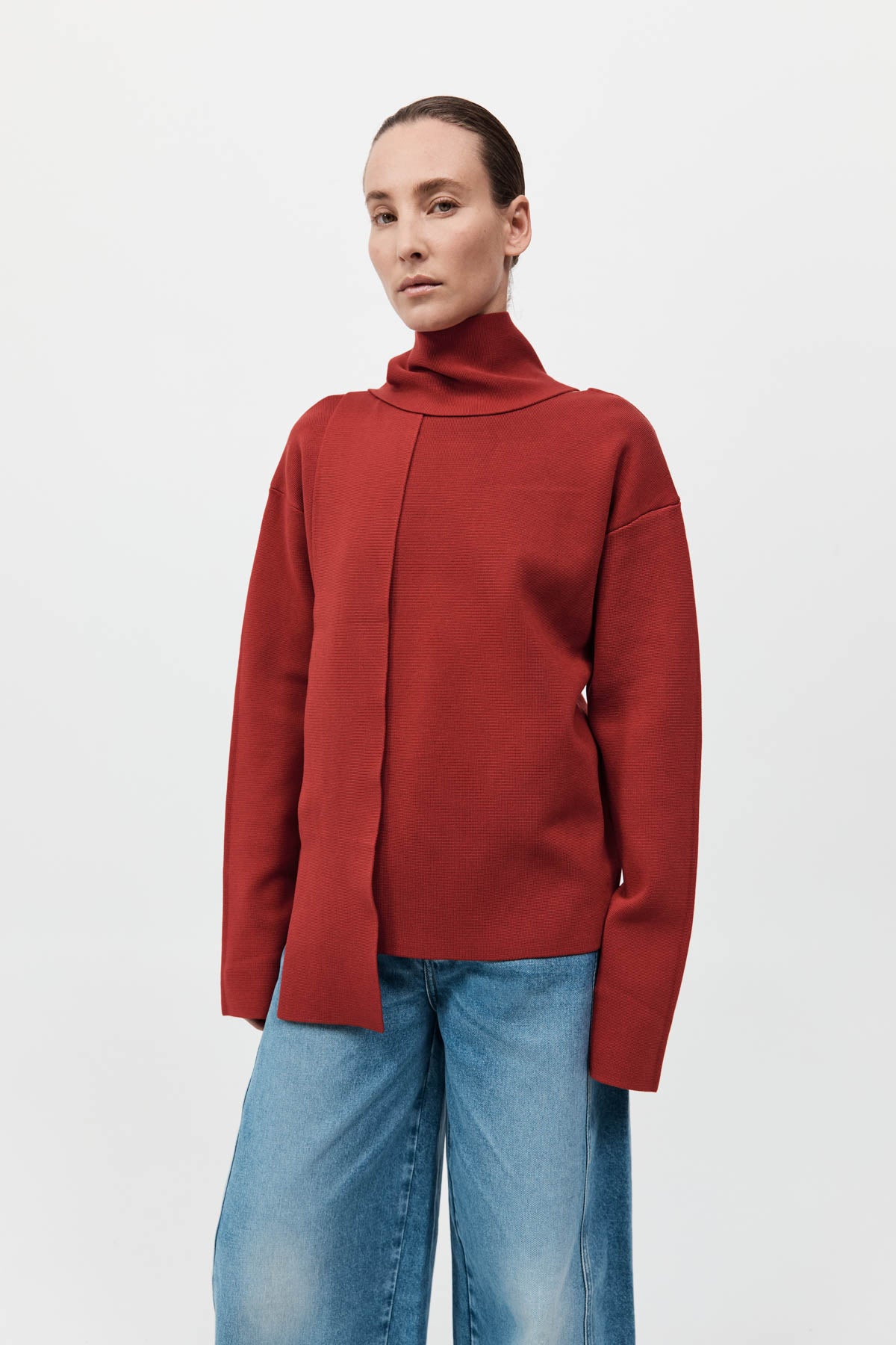 St. Agni Milano Knit Scarf Sweater