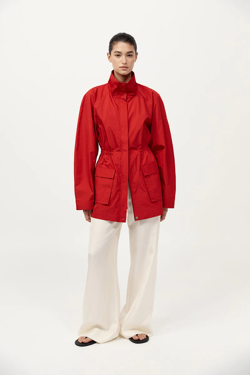 St. Agni Paper Taffeta Parka - Red